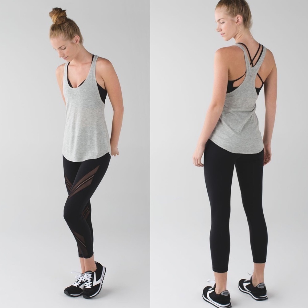Lululemon High Times Pant *Metta Black Yoga Mesh RARE Leggings